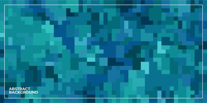 abstract geometric pixel square tiled mosaic background vector