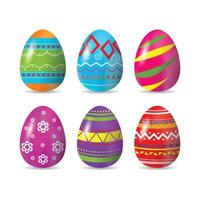 Color Easter eggs for Your design on whte background, happy easter vector