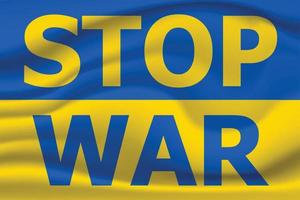 bandera de ucrania. Oren por Ucrania, detengan la guerra y no la guerra. Oren por la paz y salven a Ucrania. Ilustración de vector de concepto.