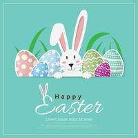 Happy Easter greeting card. Vector illustration