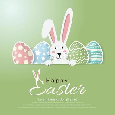 Happy Easter greeting card. Vector illustration