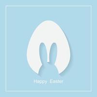 Happy Easter greeting card with egg , rabbit. Easter Bunny. Illustrator Vector