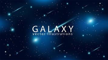 Galaxy space background with abstract shape and stars. Vector illustration