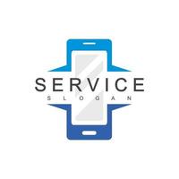 Mobile Phone Service Logo Design Template