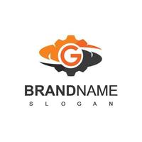 Gear logo Design Template With G Initial vector
