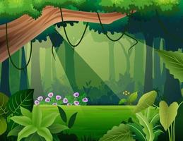 Illustration of a rainforest with no animals vector