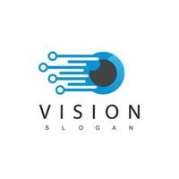 plantilla de diseño de logotipo ocular, concepto de logotipo de visión. vector