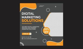 Modern Minimal Professional Digital Marketing Social Media Post Templates Design .eps vector
