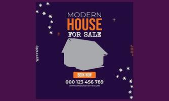 modern house for sale social media post design.eps vector