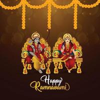 arco de vector creativo para fondo de ram navami feliz