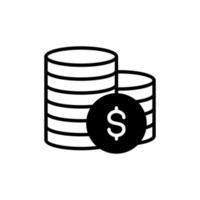 Money, Cash, Wealth, Payment Solid Line Icon Vector Illustration Logo Template. Suitable For Many Purposes.