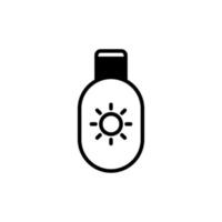 Sunblock, Sunscreen, Lotion, Summer Solid Line Icon Vector Illustration Logo Template. Suitable For Many Purposes.