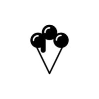 helado, postre, dulce línea sólida icono vector ilustración logotipo plantilla. adecuado para muchos propósitos.