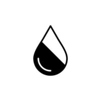 Waterdrop, Water, Droplet, Liquid Solid Line Icon Vector Illustration Logo Template. Suitable For Many Purposes.