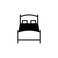 Bed, Bedroom Solid Line Icon Vector Illustration Logo Template. Suitable For Many Purposes.