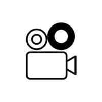 vídeo, reproducción, película, reproductor, plantilla de logotipo de ilustración de vector de icono de línea sólida de película. adecuado para muchos propósitos.