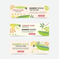 Blossom leaf spring banner and brouchure design vector