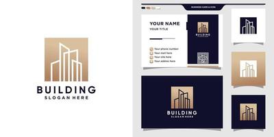 Building logo template with modern style for construction and business card design Premium Vector