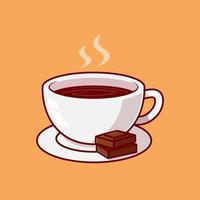 Chocolate drink cartoon icon illustration vector