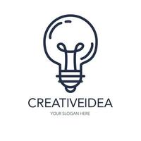 logo de idea de éxito creativo vector