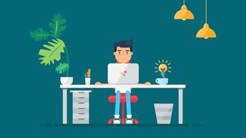 Creative Tech Workspace vector