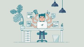 Creative Tech Workspace vector