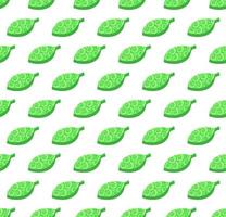 Green stylized leaves color seamless vector pattern