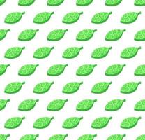 Green stylized leaves color seamless vector pattern