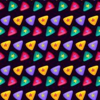 Colorful Triangle with Star Inside Flat Pattern vector