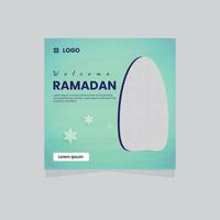 banner de redes sociales islámicas de ramadán vector