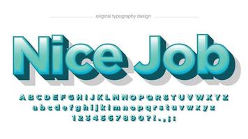 tipografía de letras aisladas 3d verde claro vector