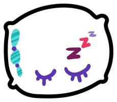 Sleeping pillow flat vector illustration