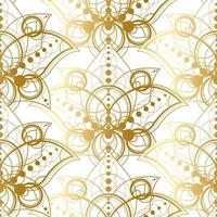 Vector Golden Geometric Gradient Seamless Pattern Design