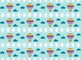 balloon pattern on a blue background vector