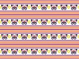 Pixel style colorful butterfly cartoon character. vector
