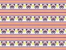 Pixel style colorful butterfly cartoon character. vector