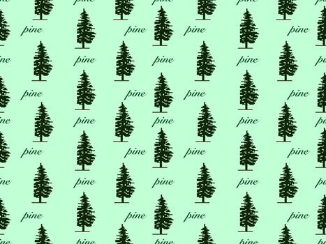 árbol de dibujos animados carácter de patrones sin fisuras en verde estilo background.pixel vector