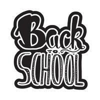 Back To School Lettering vector