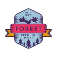 plantilla de logotipo de color de bosque vector