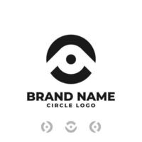 abstract decorative circle monogram vector logo design element