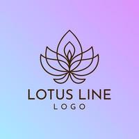 abstract line art blossom flower luxury vector logo design element
