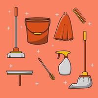 cleaning equipment icon vector