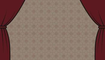 pattern background vector, with curtain decoration vector