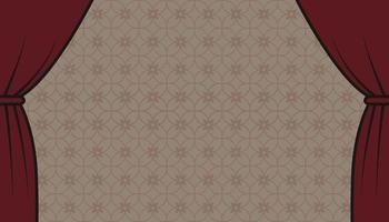 pattern background vector, with curtain decoration vector