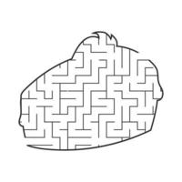 Abstract maze. Game for kids. Puzzle for children. Labyrinth conundrum. Find the right path. Education worksheet. vector