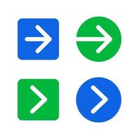 Arrow element icon set. Vector illustration of arrow button for UI UX navigation.