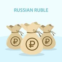 Ilustración de vector de rublo ruso