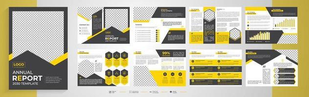 Company Profile Corporate Theme 8 Pages Business Company Profile Brochure Design 8 Pages Creative Business Brochure Template Design vector