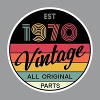 1970 vintage retro t shirt design vector