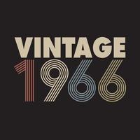 1966 vintage retro t shirt design, vector, black background vector